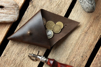 Leather coin wallet